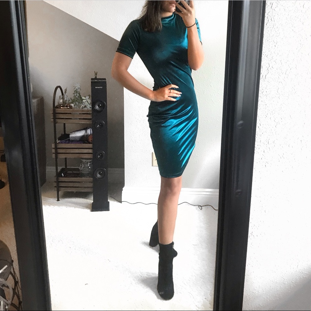 Velvet Teal Zara Dress